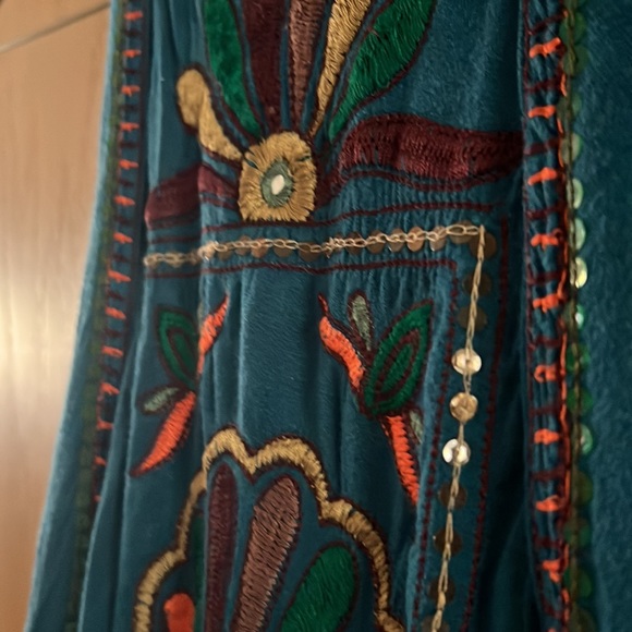 Woman’s Embellished/Embroidered FREE PEOPLE BOHO Tank Top SIZE: Small - Picture 3 of 7